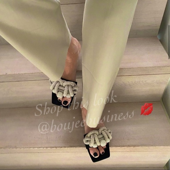 H&M Satin Beaded Slides - Picture 2 of 11